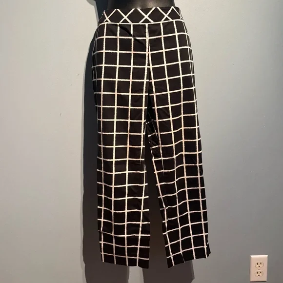 Donna Degnan Checkered Cropped Pants size 6 - Picture 2 of 10